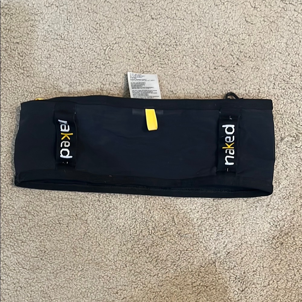 Naked Black Running Belt with Yellow Accents